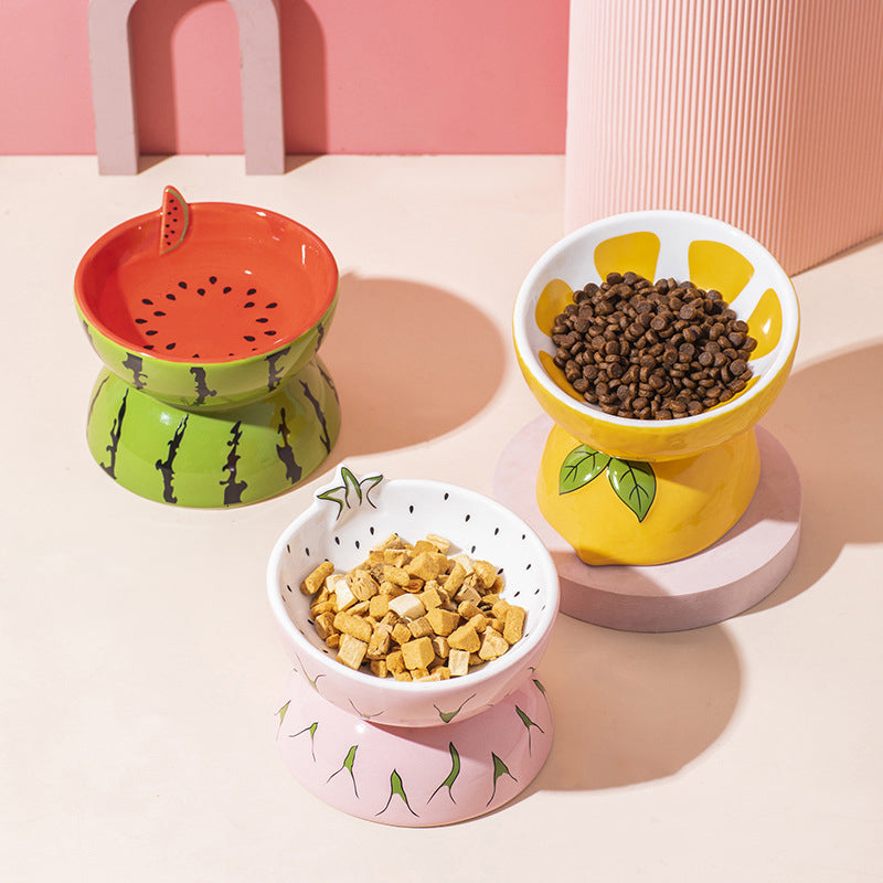 Elevated Ceramic Cat Bowl