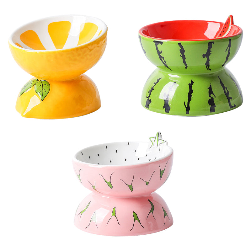 Elevated Ceramic Cat Bowl