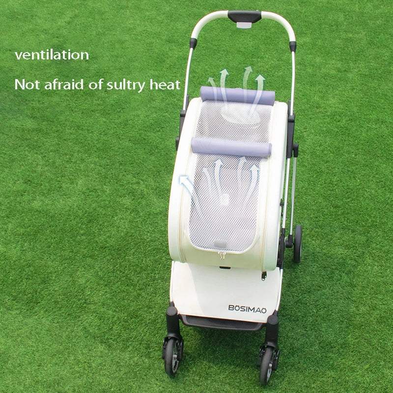 Foldable 4-Wheel Pet Stroller