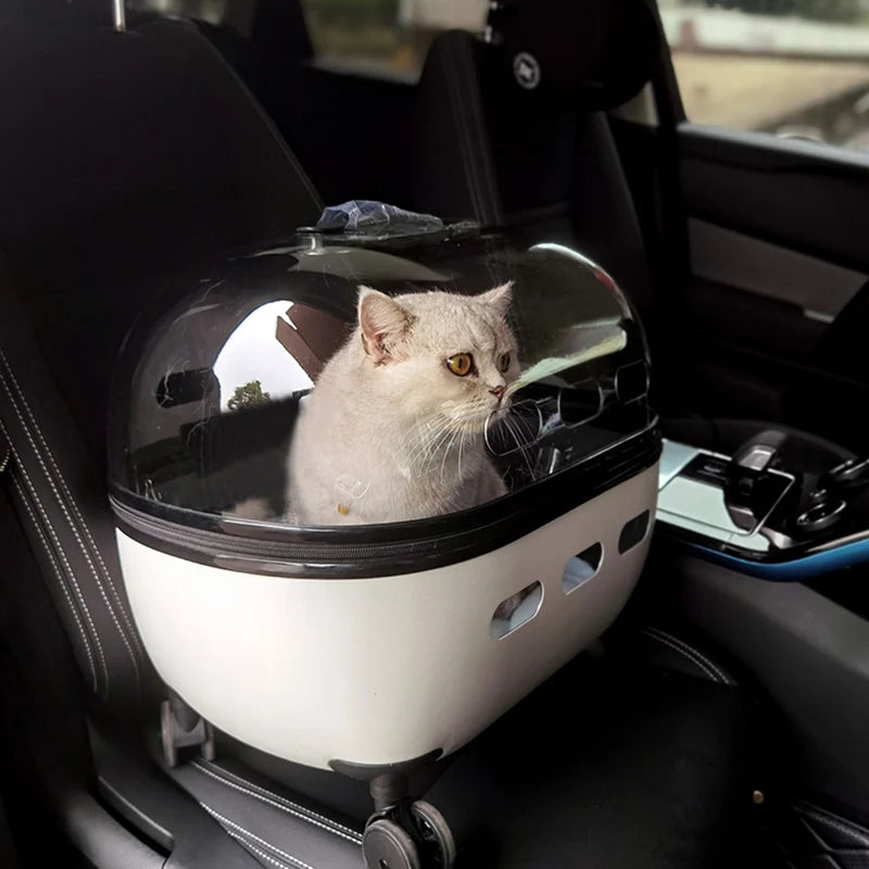Transparent Capsule Pet Trolley Stroller