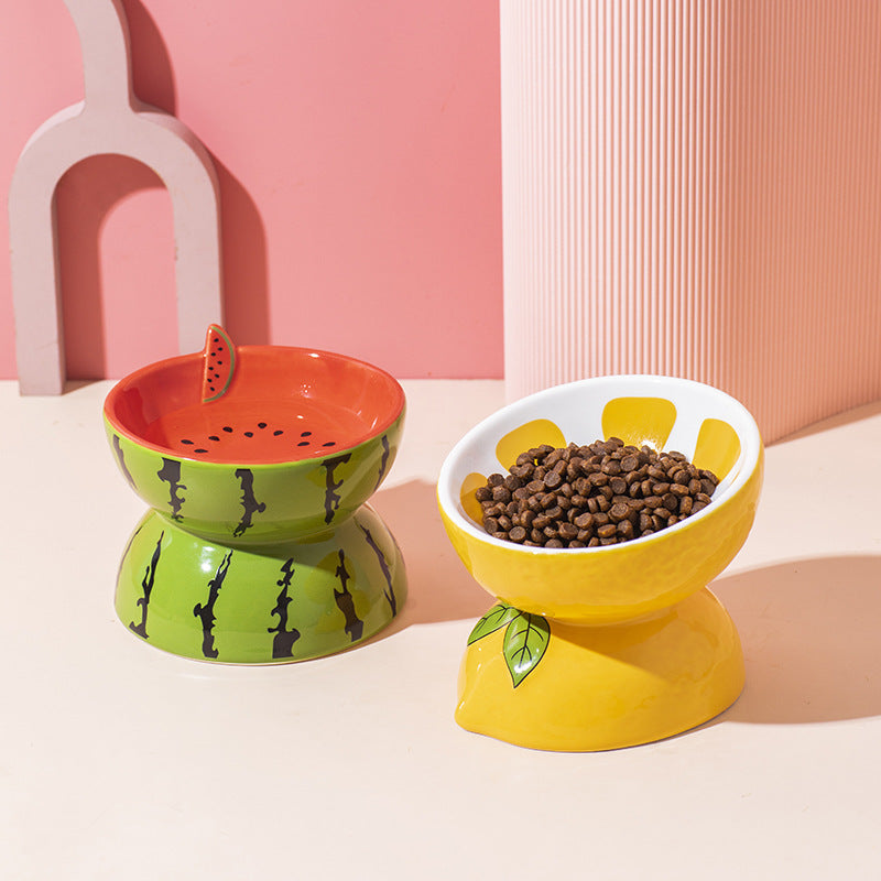 Elevated Ceramic Cat Bowl