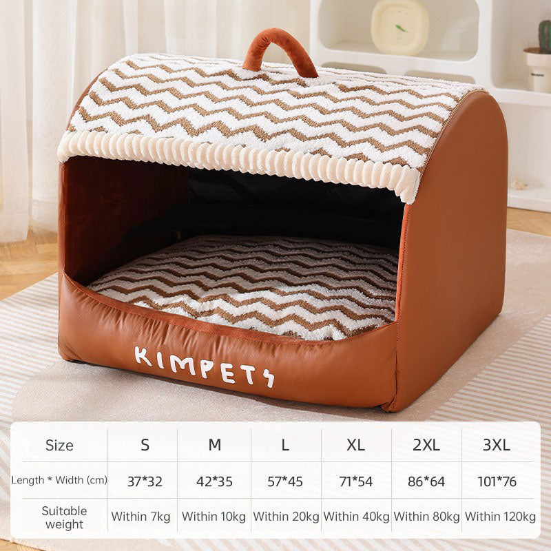 Heated Pet Tent Bed with Storage Drawers