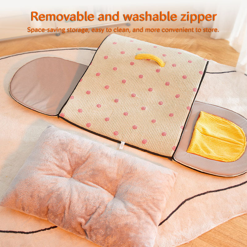 Heated Pet Tent Bed with Storage Drawers