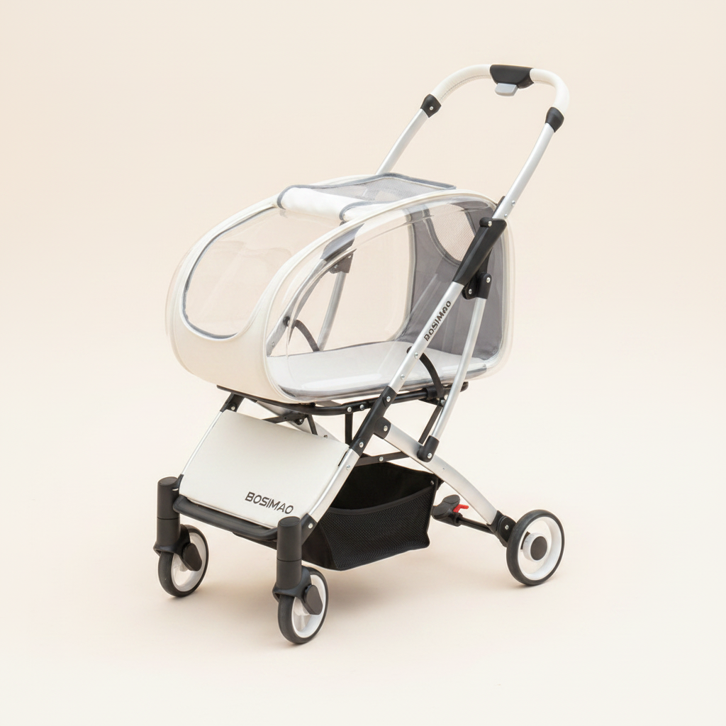 Foldable 4-Wheel Pet Stroller