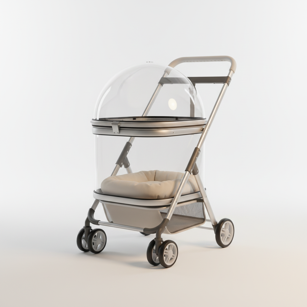 Transparent Capsule Pet Trolley Stroller